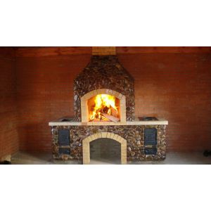 Барбекю отделка натуральный камень в Уфе № 4