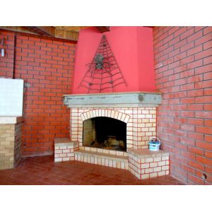 Камин угловой кирпичная кладка Уфа № 14