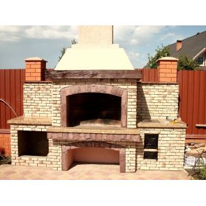 Барбекю кирпичная кладка в Уфе № 37